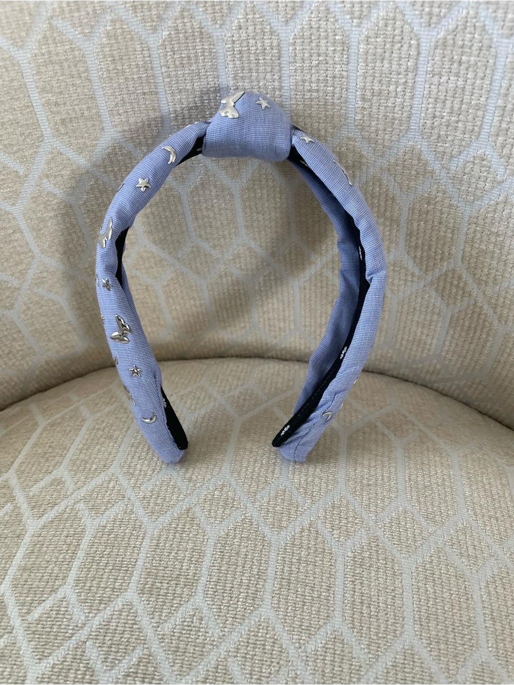 Lele Sadoughi Kids Headband with Silver Star & Moon Accents